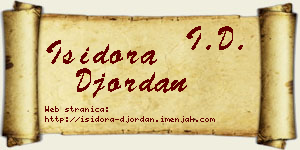 Isidora Đordan vizit kartica